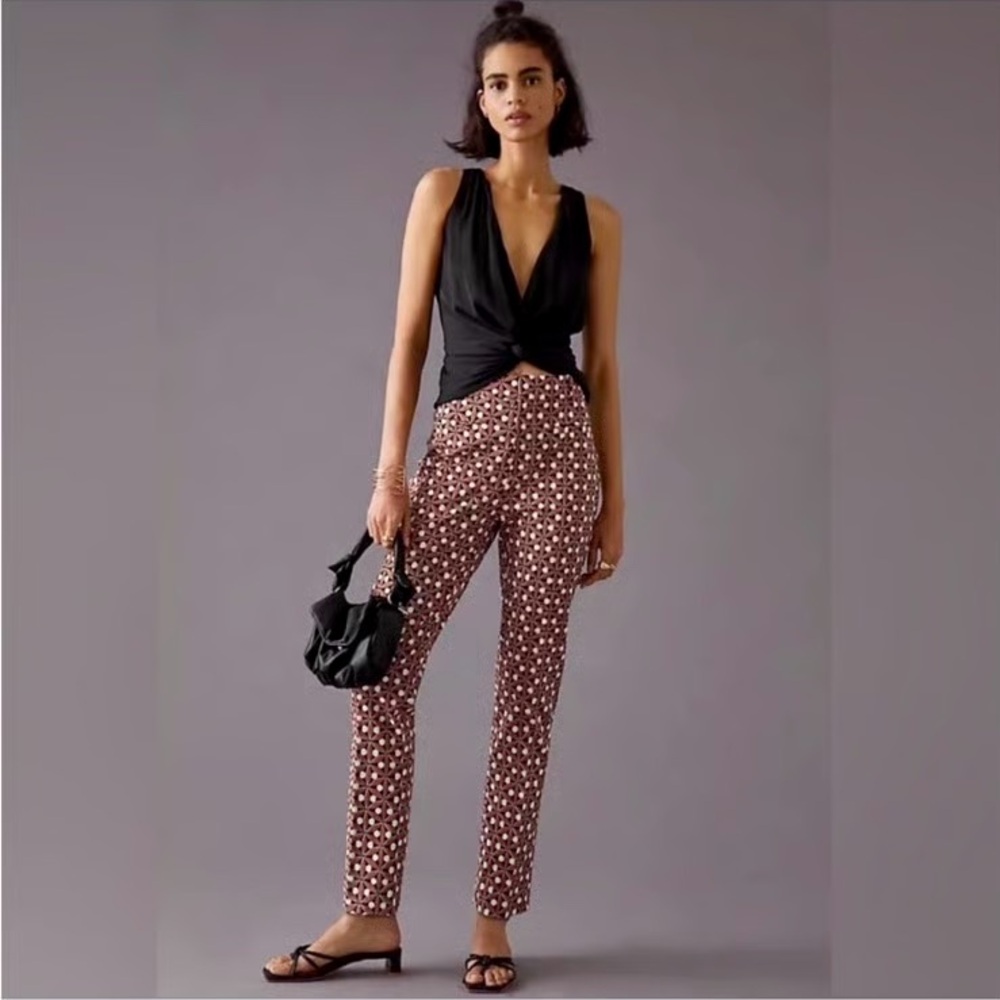 Anthropologie The Essential Collection Print Pants – Size 6 - Picture 2 of 8